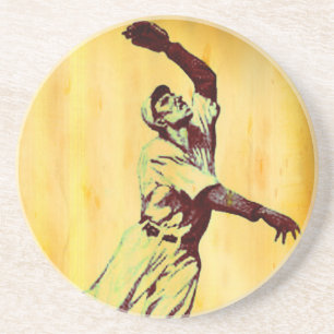 porta copos de arenito de baseball vintage