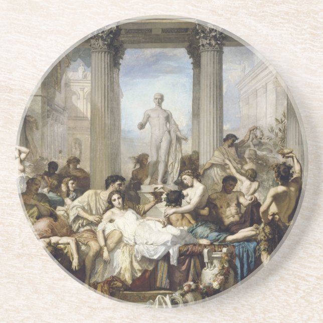 Porta-copos De Arenito decadência romana (Frente)