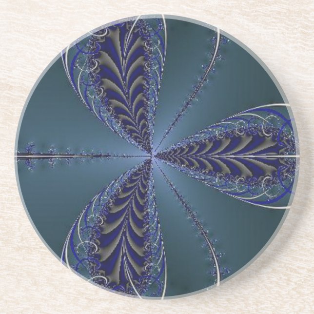 Porta-copos De Arenito Delicar Asas Insetas À Meia-Noite (Frente)