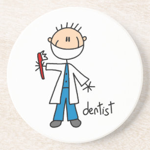 Porta-copos De Arenito Dentista Boneco de Palito