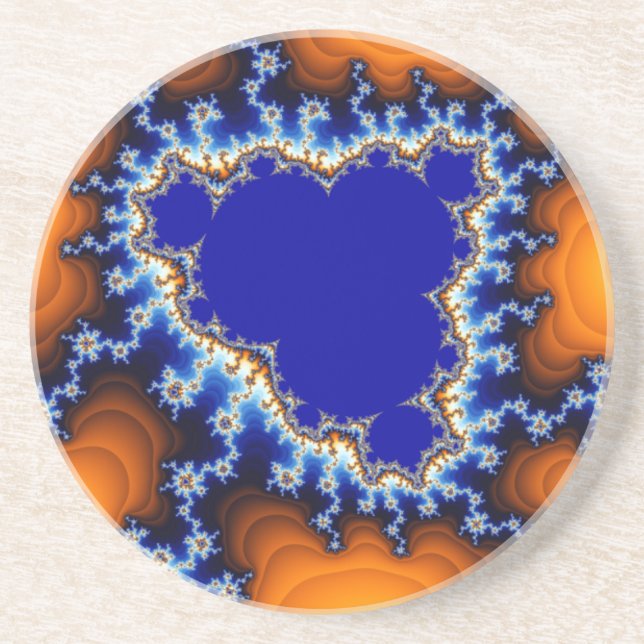 Porta-copos De Arenito Desert Oasis Da Abstrato Espacial (Frente)