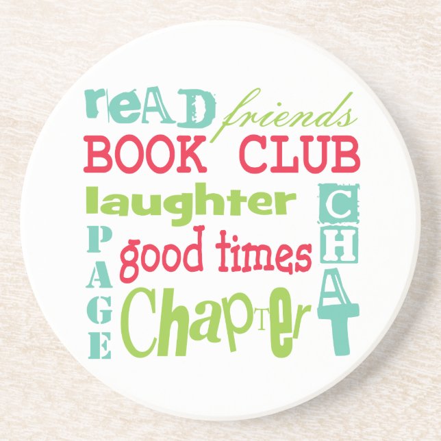 Porta-copos De Arenito Design do metro do clube de leitura por (Frente)