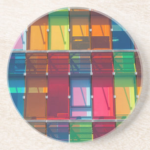 Porta-copos De Arenito Detalhes de construção comercial multicolorida