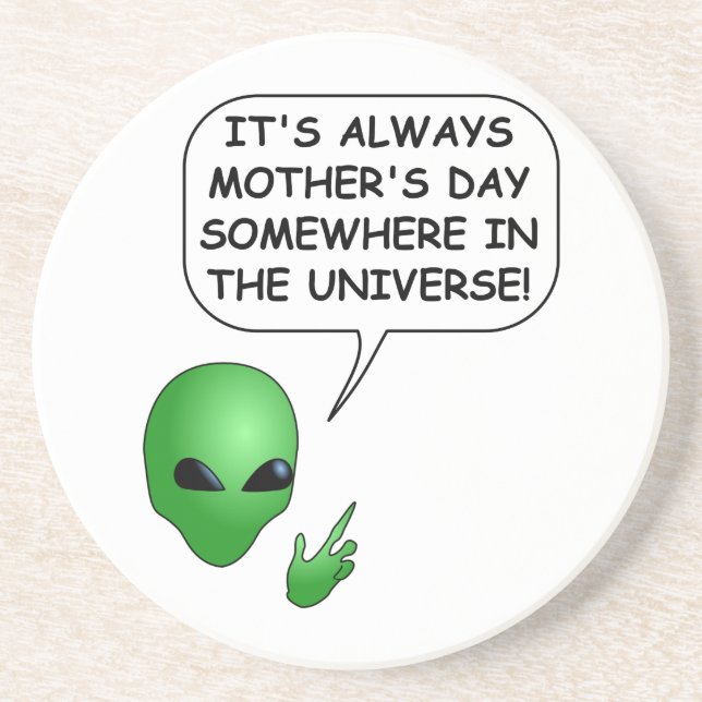 Porta-copos De Arenito Dia de as mães alienígena (Frente)