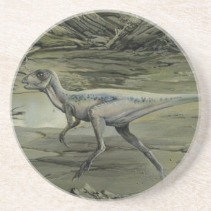 Porta-copos De Arenito Dinossauros Vintage, um Hypsilophodon do Cretáceo