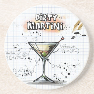 Porta-copos De Arenito Dirty Martini