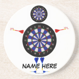Porta-copos De Arenito Diversão personalizada do Dart Board