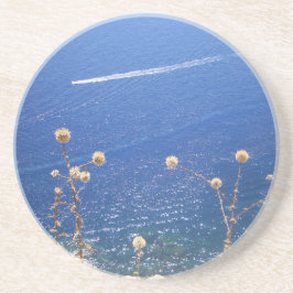 Porta copos de arenito do Mar Azul grego