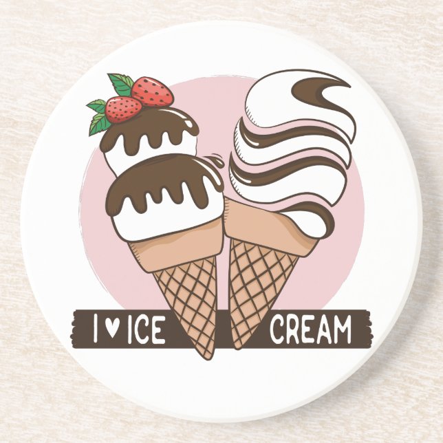 porta copos de arenito do sorvete (Frente)