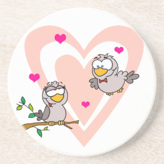 Porta-copos De Arenito Doves in Love