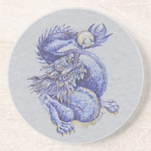 Porta-copos De Arenito Dragão Azul
