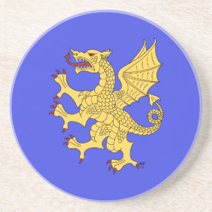 Porta-copos De Arenito Dragon Rampant Ou