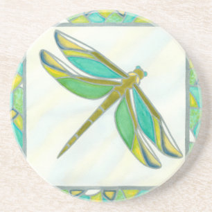 Porta-copos De Arenito Dragonfly Luminosa Pastel por Vanna Lam