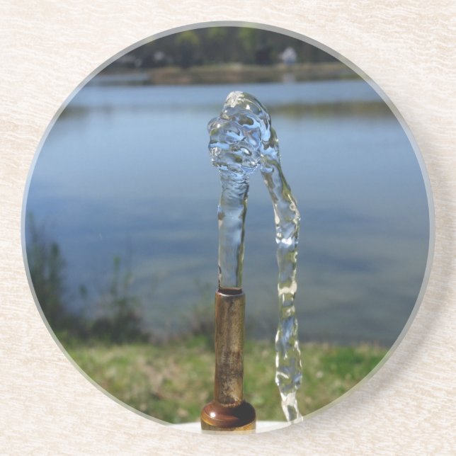 Porta-copos De Arenito drinking water (Frente)