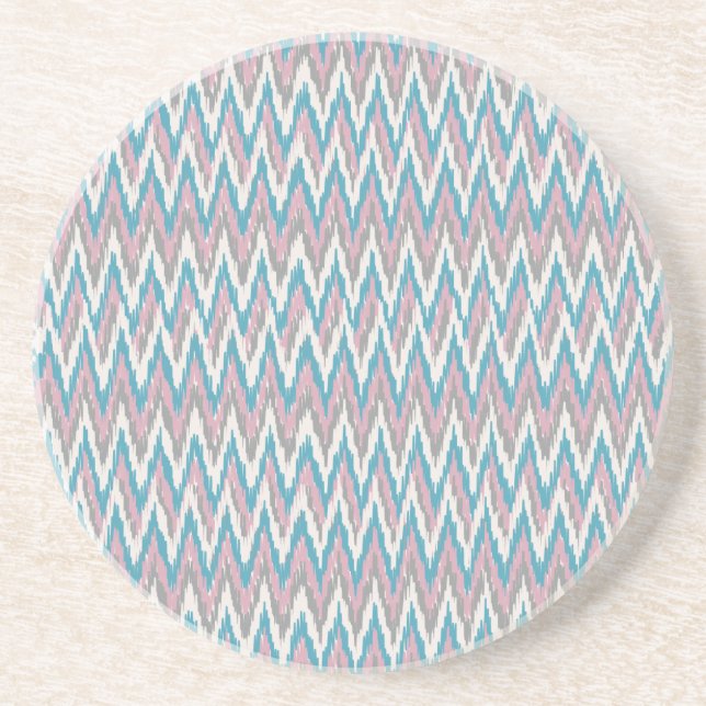 Porta-copos De Arenito Dusty Pink e Blue iKat (Frente)