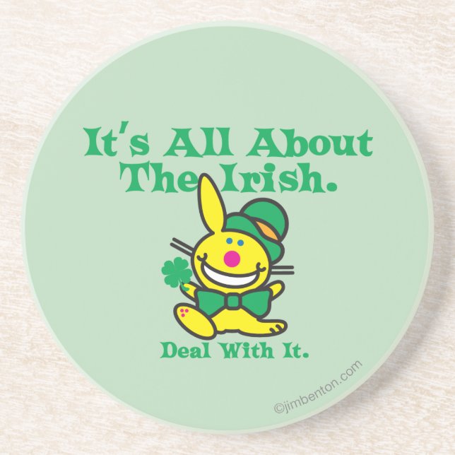 Porta-copos De Arenito É tudo sobre o irlandês (Frente)