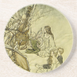 Porta-copos De Arenito E uma canção feericamente - Arthur Rackham