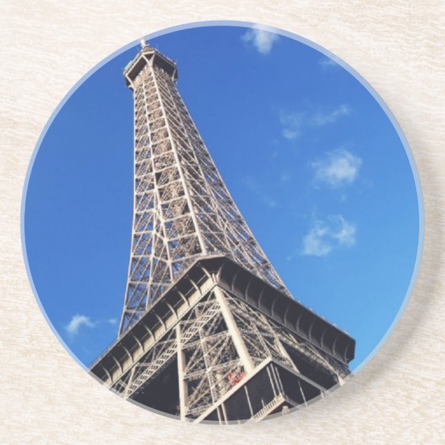 Porta-copos De Arenito Eiffel Tower Paris Europe Viagem (Frente)