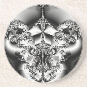 Porta-copos De Arenito Elegante Silver Chandelier