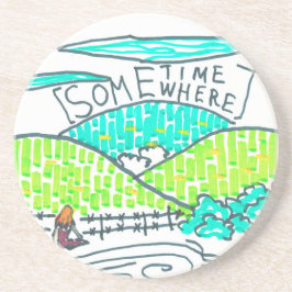 Porta-copos De Arenito Em algum lugar / Algum tempo
