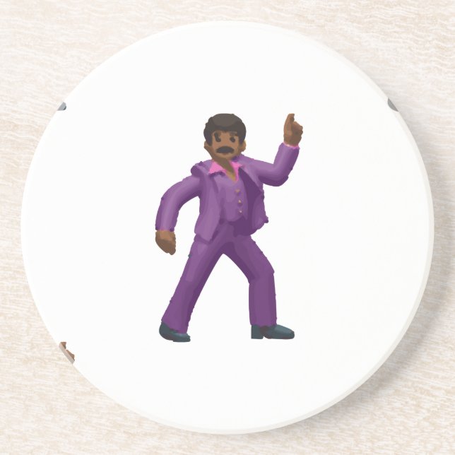 Porta-copos De Arenito Emoji Dancing Man (Frente)