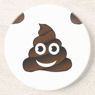 Porta-copos De Arenito emoji de cocô engraçado