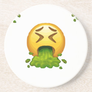 Porta-copos De Arenito emoji vomitando
