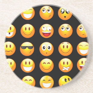 Porta-copos De Arenito emojis preto