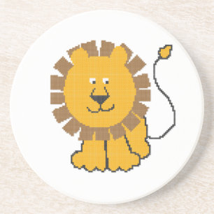 Porta-copos De Arenito Engraçado desenho animado Lion