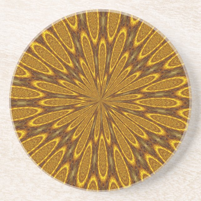 Porta-copos De Arenito Espaço Dourado (Frente)