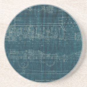 Porta-copos De Arenito Esquema de Comboio I