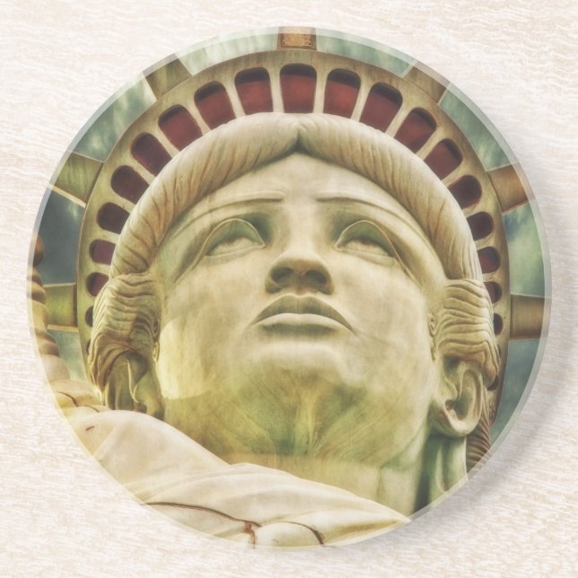 Porta-copos De Arenito Estátua da Liberdade (Frente)