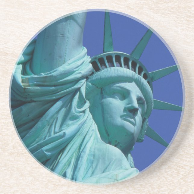 Porta-copos De Arenito Estátua da liberdade, New York, EUA 8 (Frente)