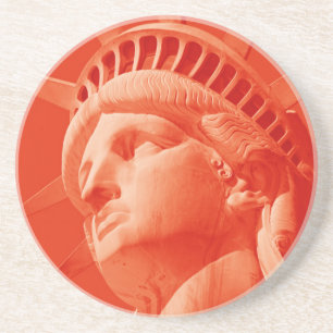 Porta-copos De Arenito Estátua Vermelha da Liberdade