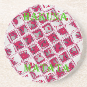 Porta-copos De Arenito Estilo de Matata Red Hakuna