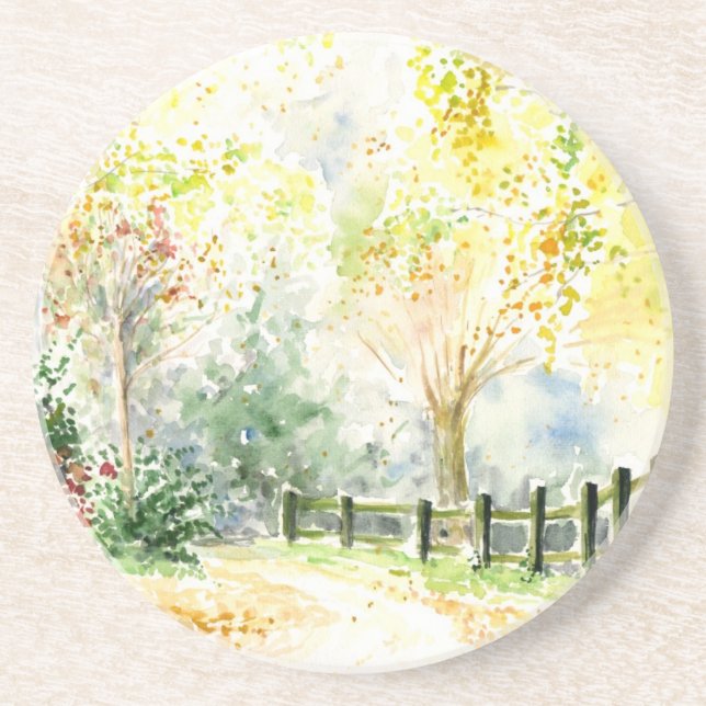 Porta-copos De Arenito Estrada (Frente)