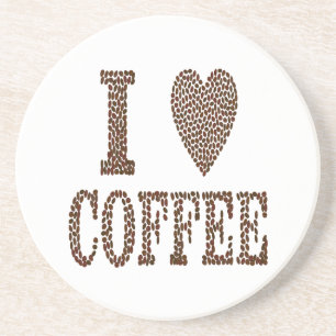 Porta-copos De Arenito Eu Adoro Café