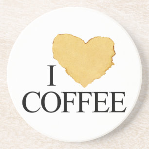 Porta-copos De Arenito Eu amo café