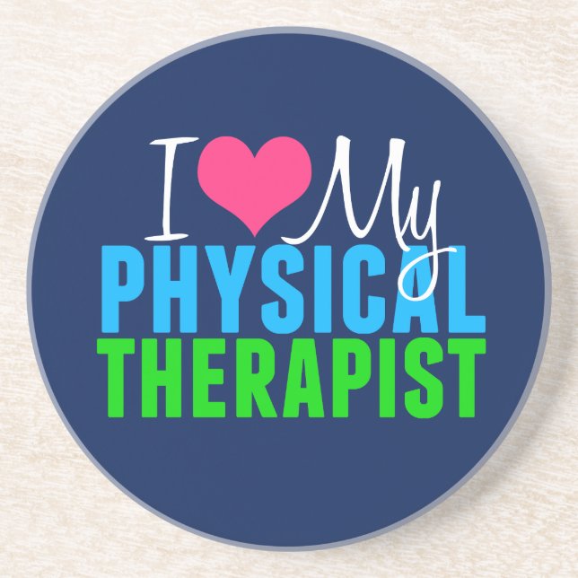 Porta-copos De Arenito Eu amo minha pinta (Frente)