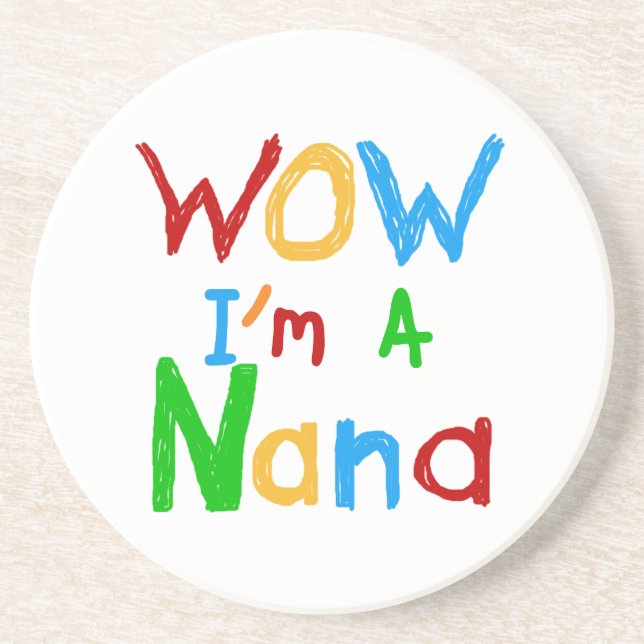 Porta-copos De Arenito Eu sou uma camiseta de Nana e presentes (Frente)