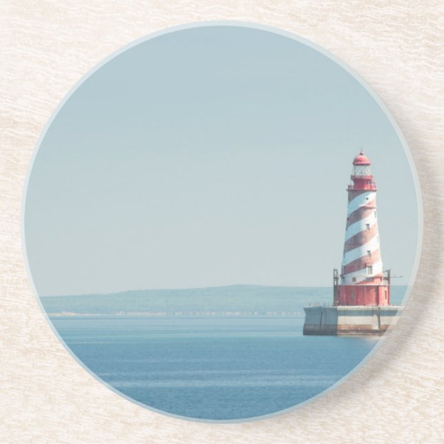 Porta-copos De Arenito EUA, Michigan, Excelentes Lagos, Lago Michigan (Frente)