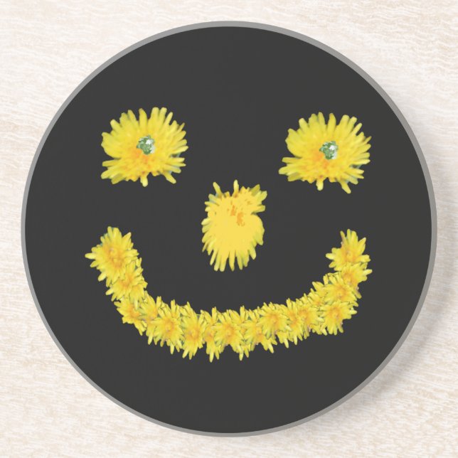 Porta-copos De Arenito Face Dandelion (Frente)
