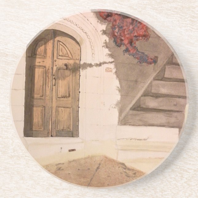 Porta-copos De Arenito Feriados gregos (Frente)