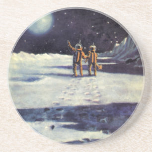Porta-copos De Arenito Ficção Científica Vintage Astronauta Alienígenas n