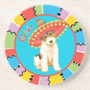 Porta-copos De Arenito Fiesta Wire Fox Terrier