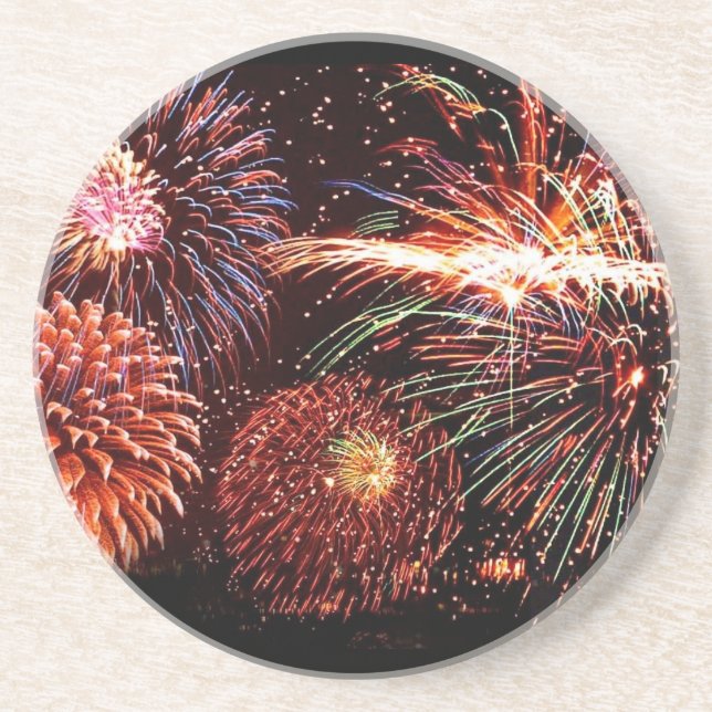 Porta-copos De Arenito Fireworks (Frente)