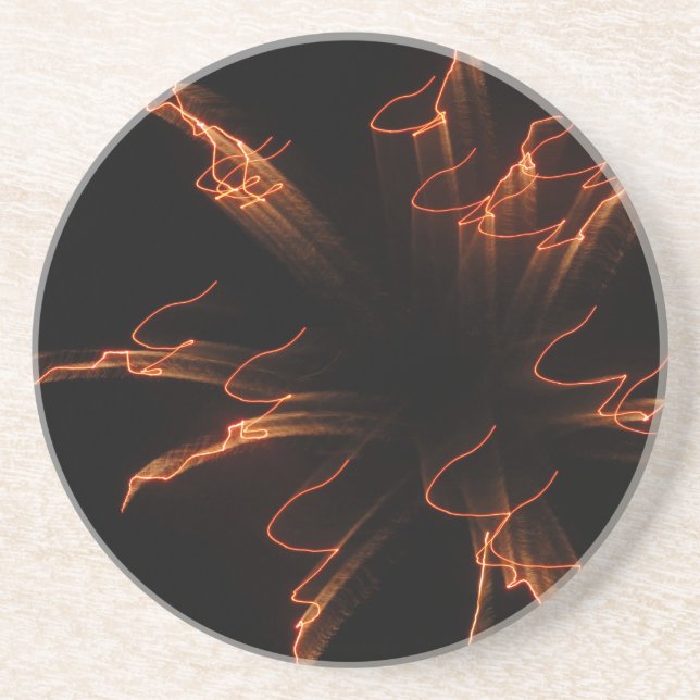 Porta-copos De Arenito Fireworks 3 (Frente)