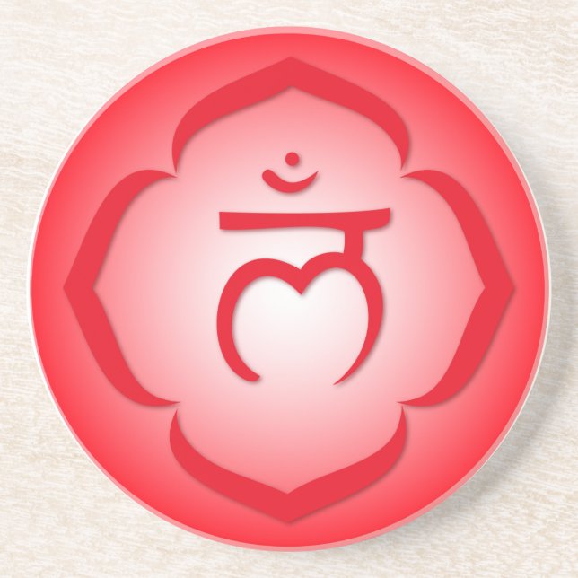 Porta-copos De Arenito First Chakra - Muladhara (Frente)