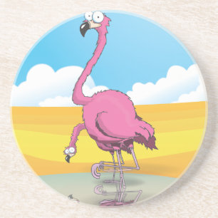 Porta-copos De Arenito flamingos