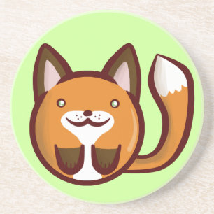Porta-copos De Arenito Fox de Chibi